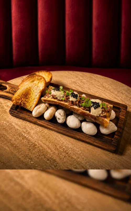 Khon Kaen Wagyu Tartare on Marrowbone