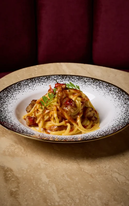 Linguine Carabineros carbonara