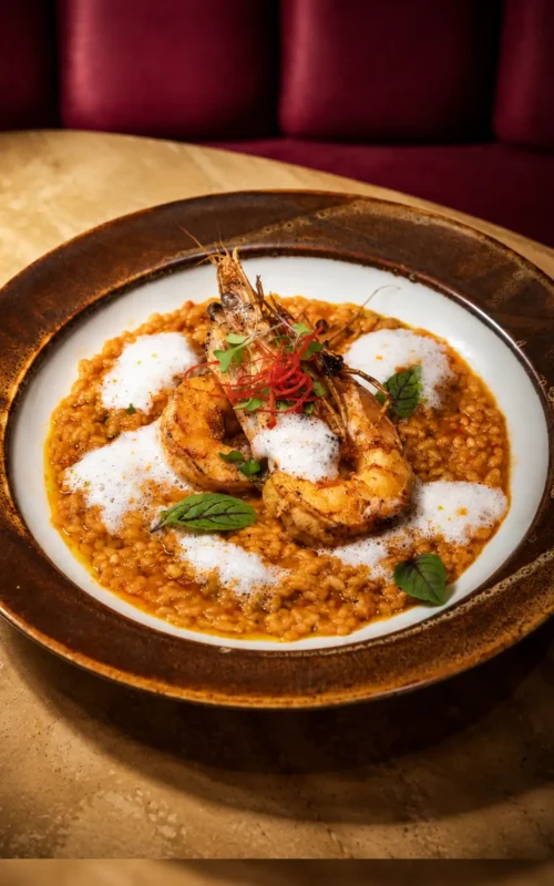 Tom Yum Caldoso Modern Spanish Tapas, Rooted in Thai Soil ELPASO is a Spanish-inspired dining hall set within The Salil Hotel Riverside Bangkok Book now!